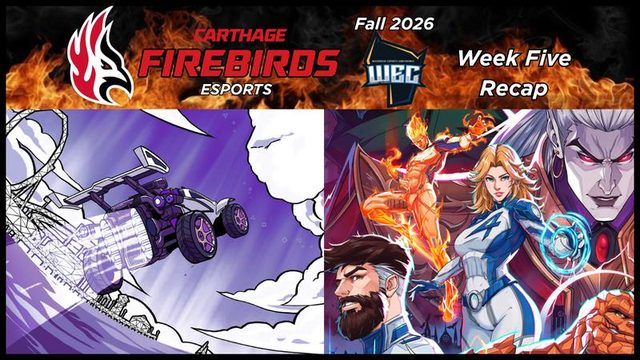 Carthage Esports Week Five recap graphic