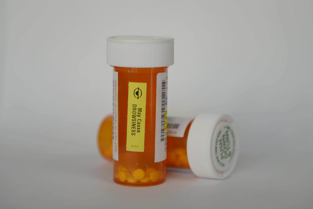 Prescription medication bottles