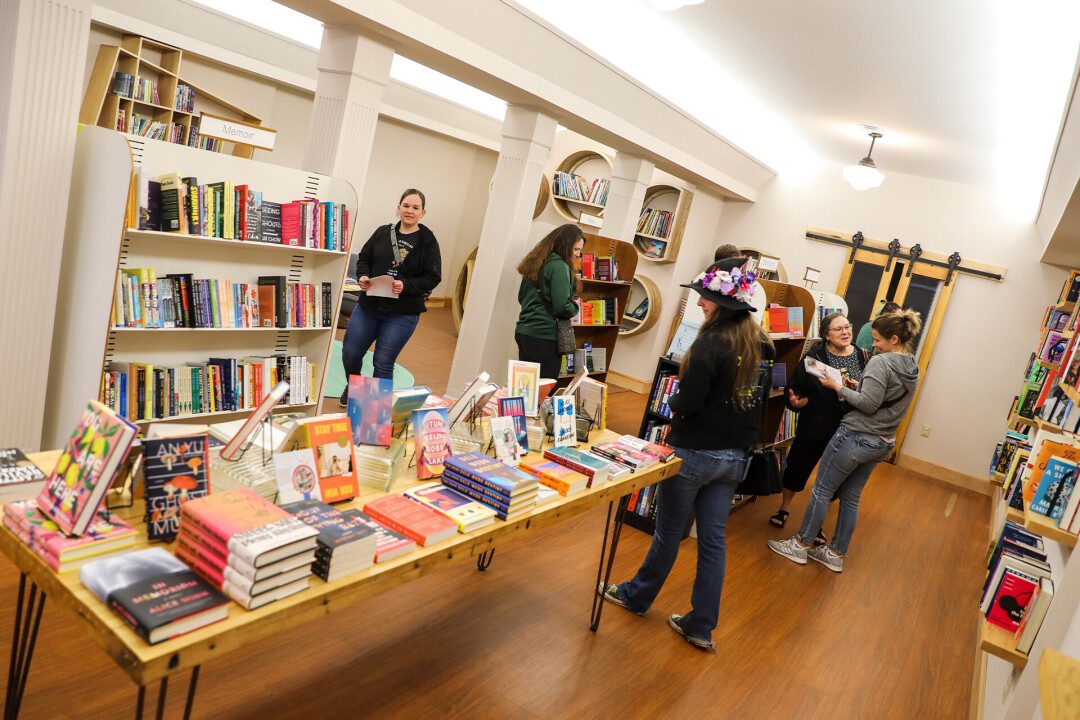 Shoppers inside Dotters Books in Eau Claire