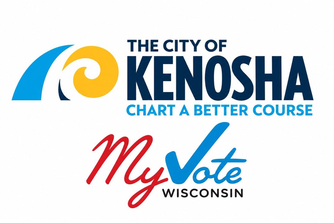 City of Kenosha and MyVote Wisconsin logos