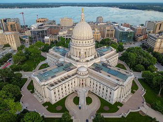 The Wisconsin State Capitol building in Madison