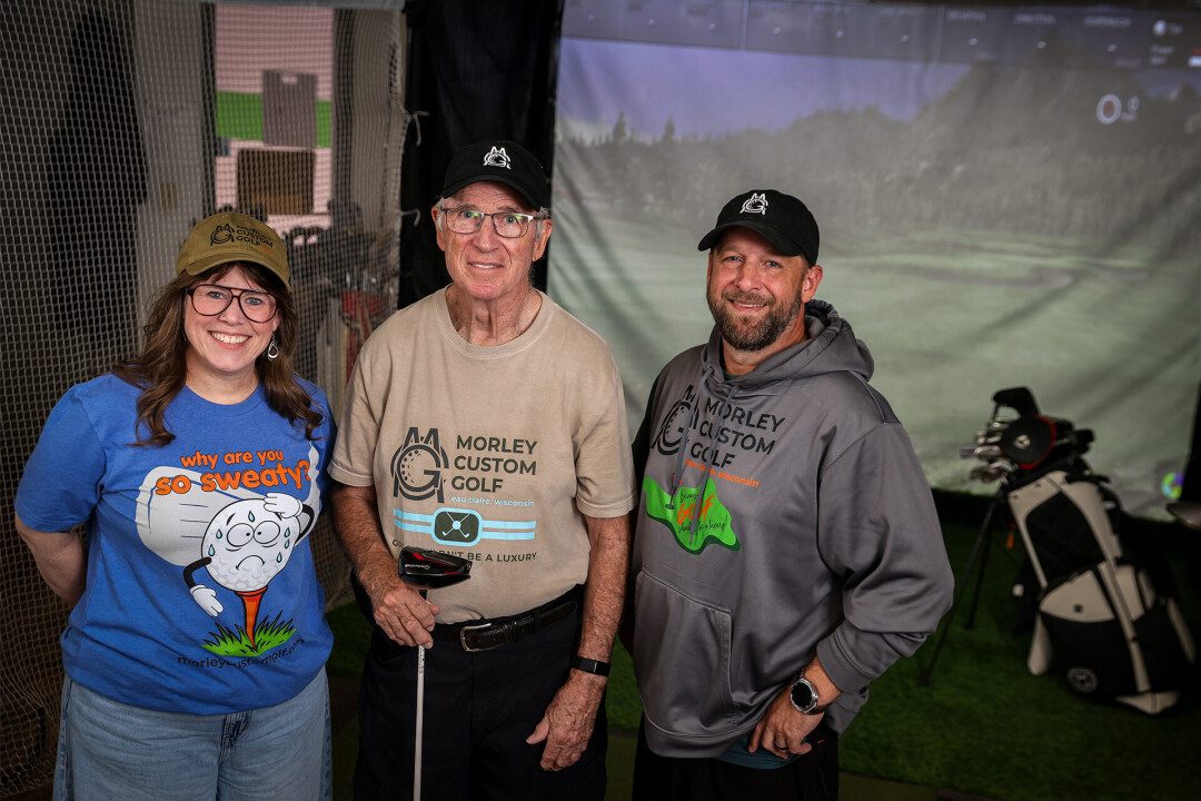 Dave, Eric and Kati Morley at Morley Custom Golf in Eau Claire