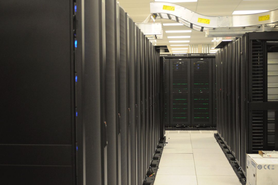Server racks in a data center