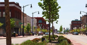 Downtown Tower Avenue in Superior, Wisconsin