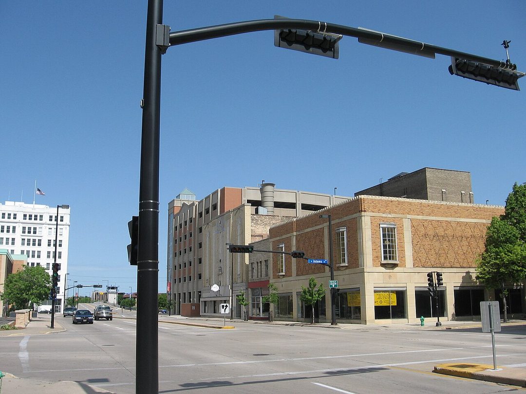Downtown Green Bay at North Adams Street and East Walnut Street