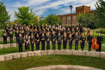 UW-Eau Claire Wind Symphony group photo