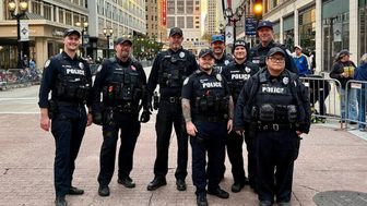 Eight Wausau police officers help secure Brewers championship parade in Milwaukee